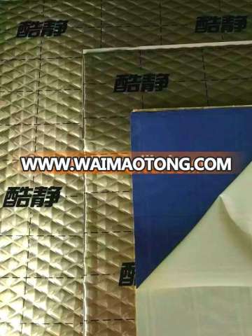 Butyl rubber Sound insulation panel glued with Gold aluminium foil