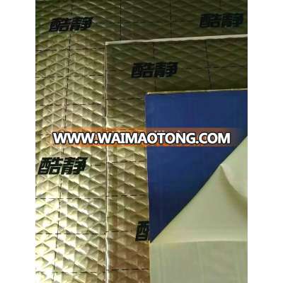 Butyl rubber Sound insulation panel glued with Gold aluminium foil